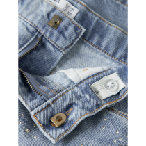 NAME IT Denim Rihnsten Nederdele Emma Light Blue Denim
